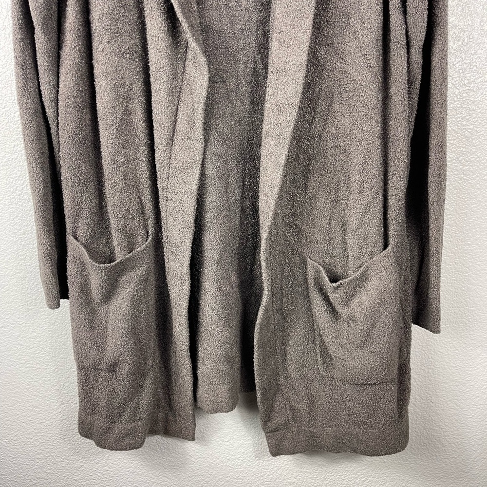 Barefoot Dreams CozyChic Lite Wrap Cardigan Womens XS/S Brown 480 Hooded Sweater - Picture 3 of 9